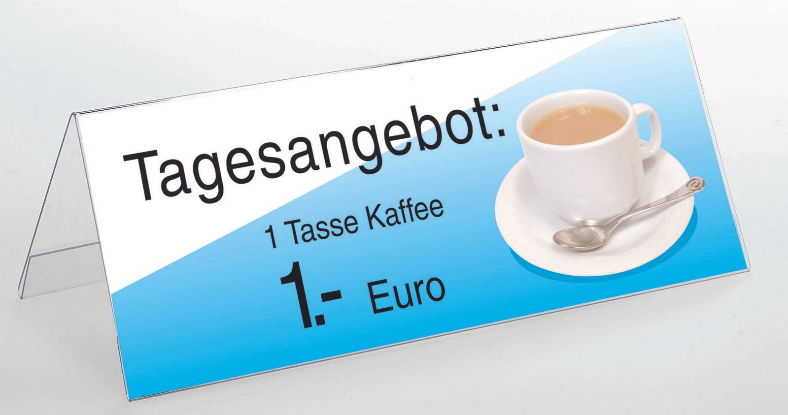 SIGEL in Dachform Tischaufsteller 24,0 x 9,0 cm