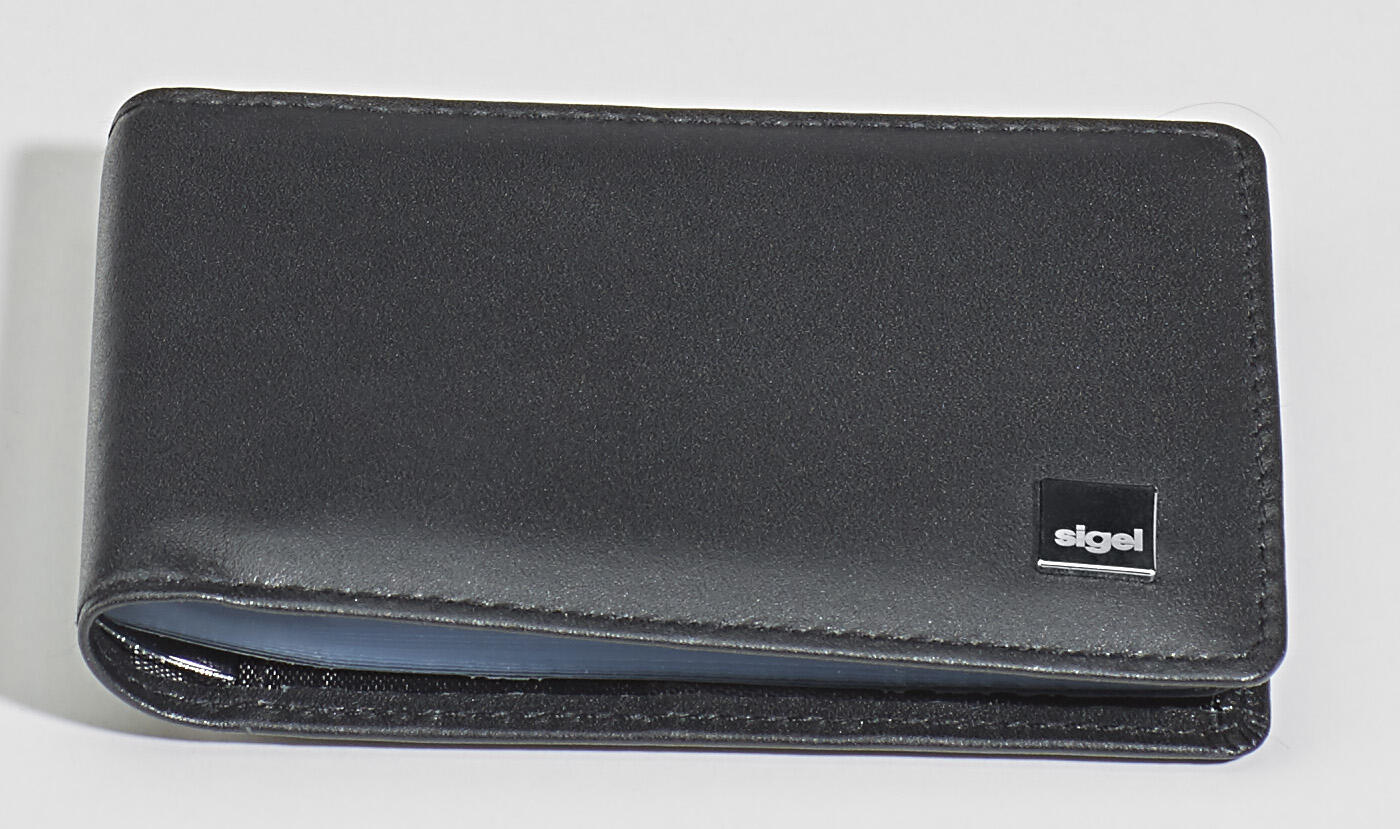 SIGEL Visitenkartenmäppchen 110 x 16 x 75 mm schwarz