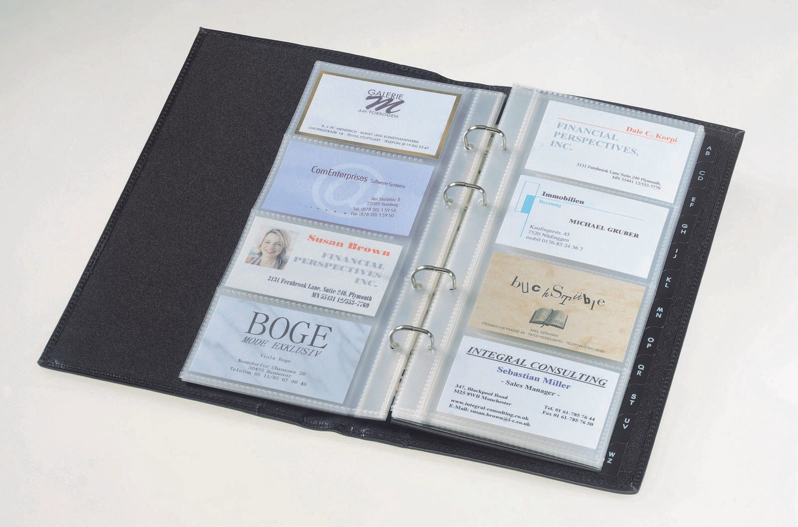 SIGEL Visitenkarten-Ringbuch schwarz
