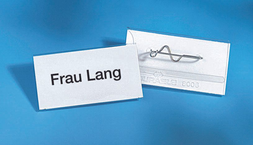 DURABLE Namensschilder transparent 6 cm x 3 cm