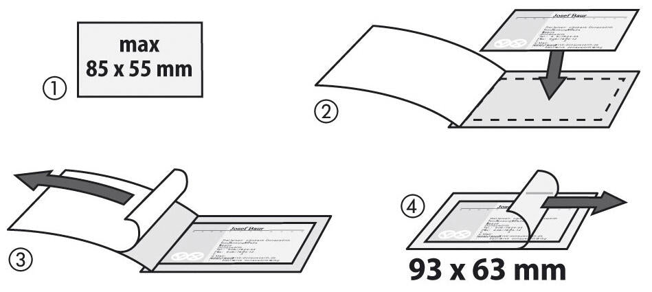SIGEL Laminierfolien für Visitenkarten glasklar