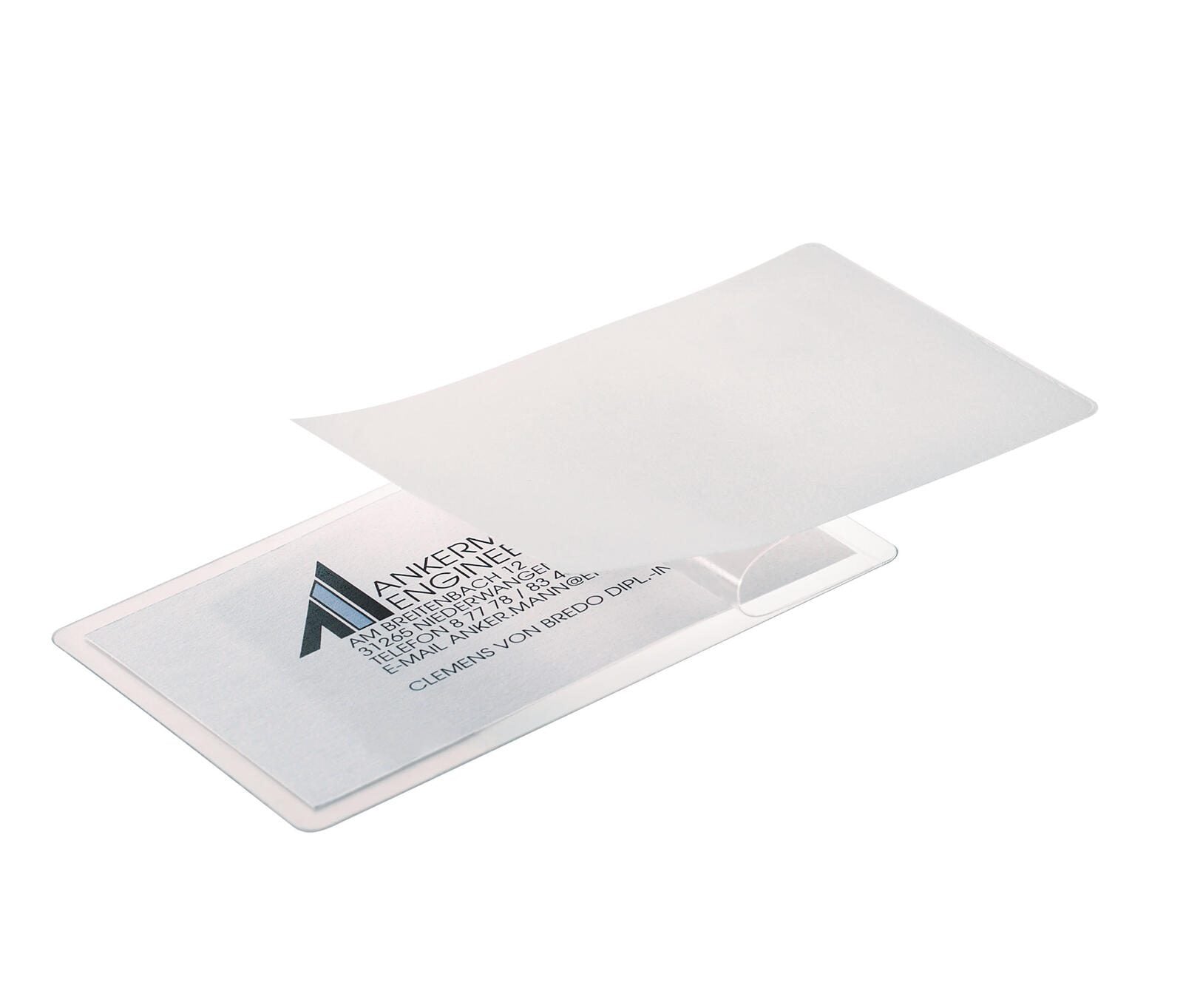 SIGEL Laminierfolien für Visitenkarten glasklar