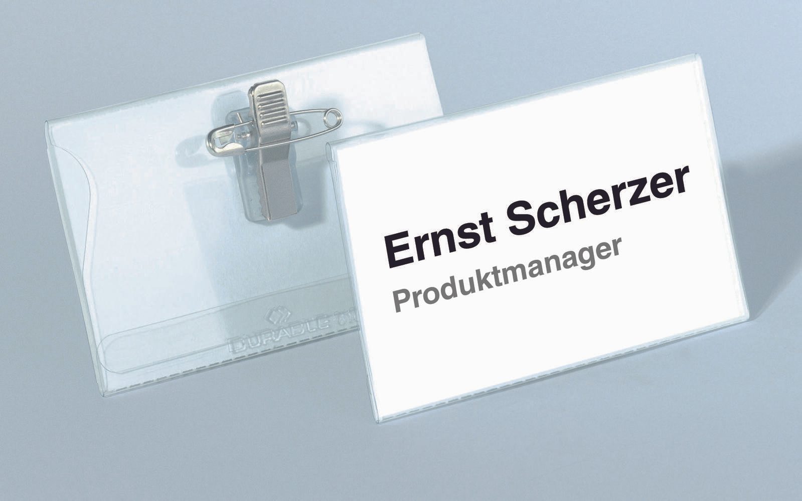 DURABLE Namensschilder transparent 6 cm x 3 cm