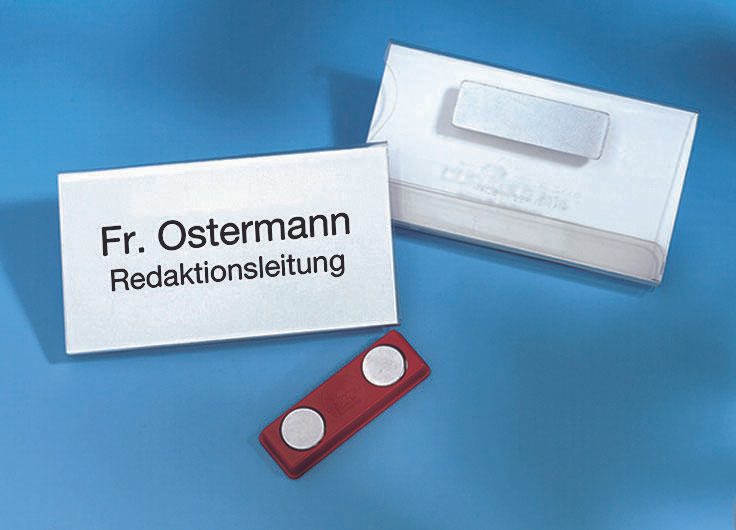 DURABLE Namensschilder transparent 7.5 cm x 4 cm