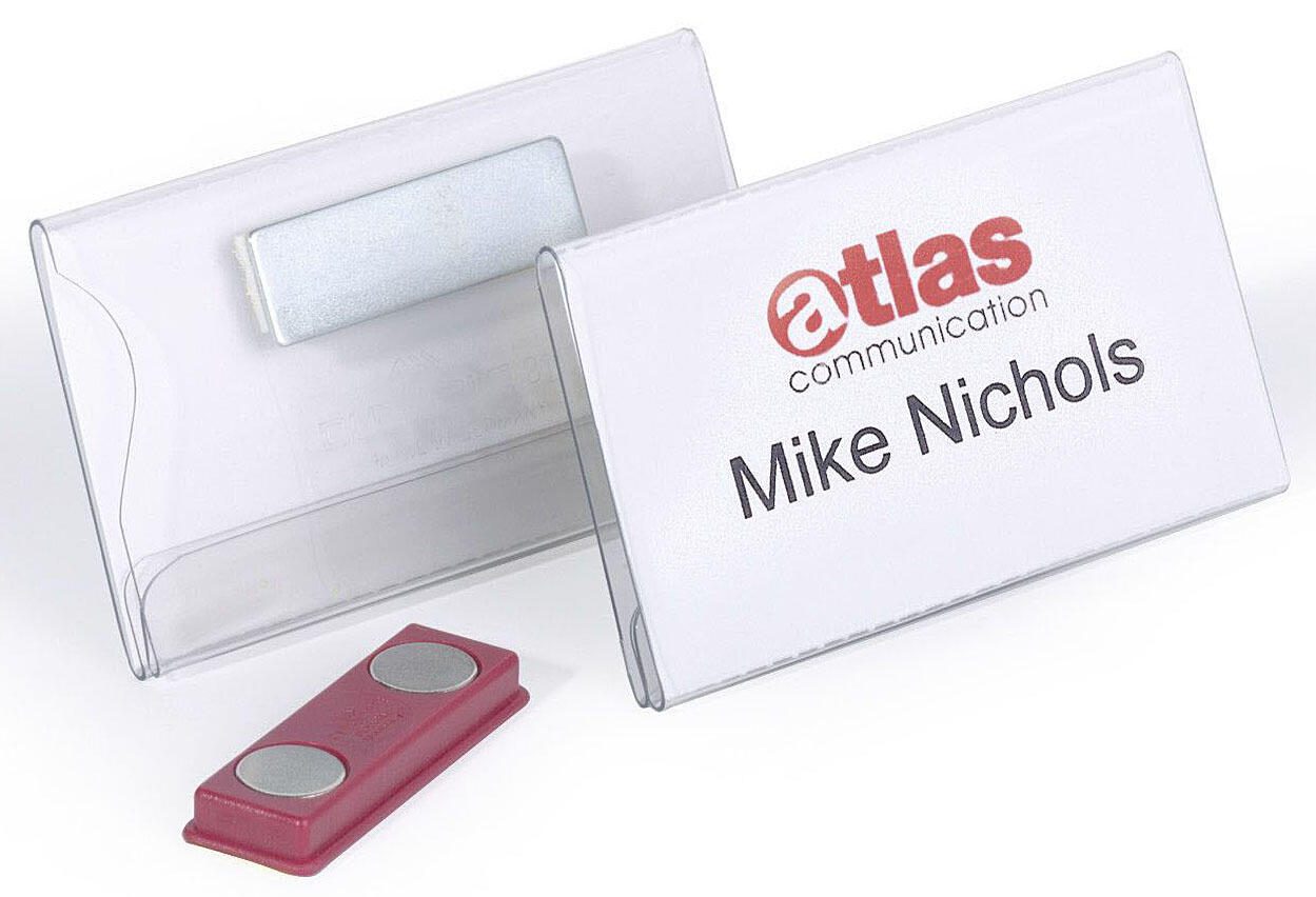 DURABLE Namensschilder transparent 7.5 cm x 4 cm