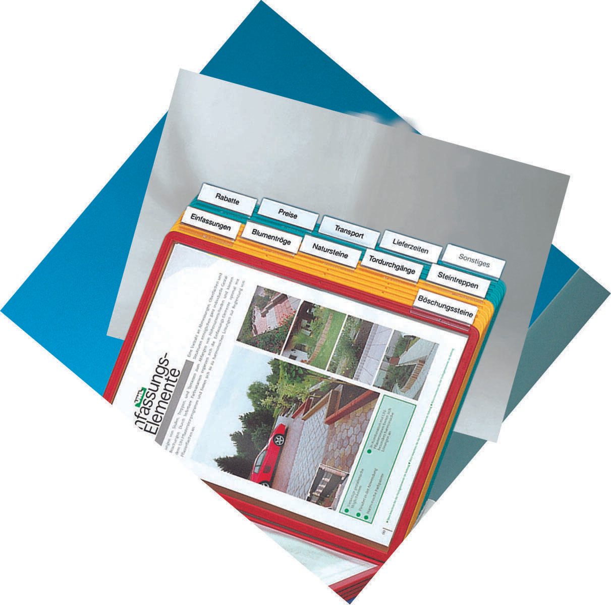 DURABLE Vollsichtreiter Kunststoff transparent