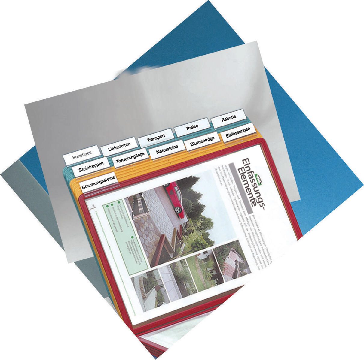 DURABLE Vollsichtreiter Kunststoff transparent