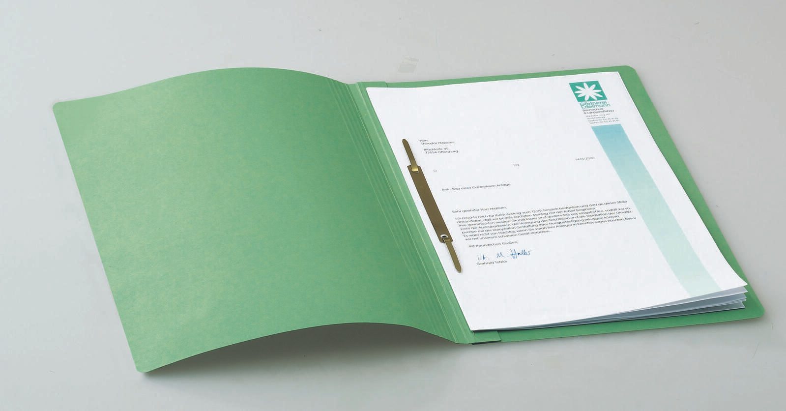 Schnellhefter DIN A4 Recycling-Karton grün