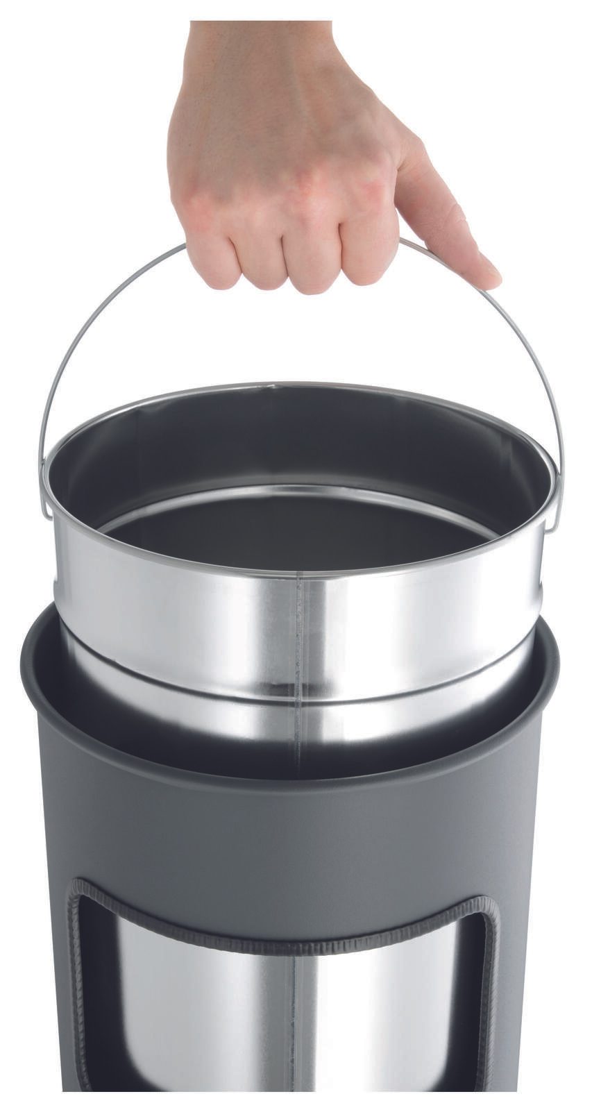 DURABLE Standaschenbecher silbermetallic
