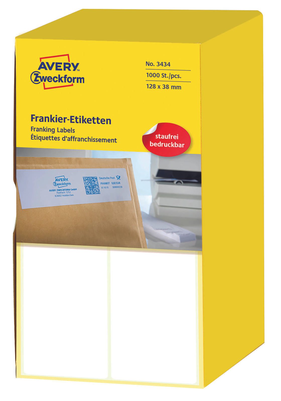 AVERY Zweckform Frankieretiketten 128,0 x 38,0 mm
