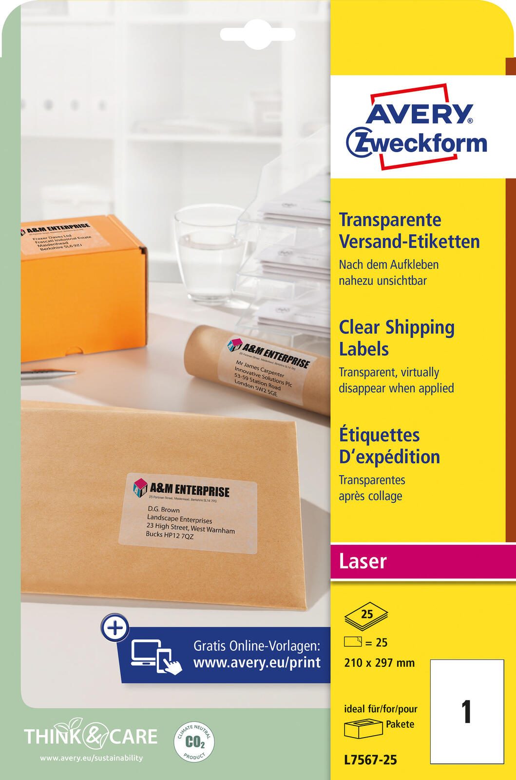 AVERY Zweckform Folien-Versandetiketten 210,0 x 297,0 mm