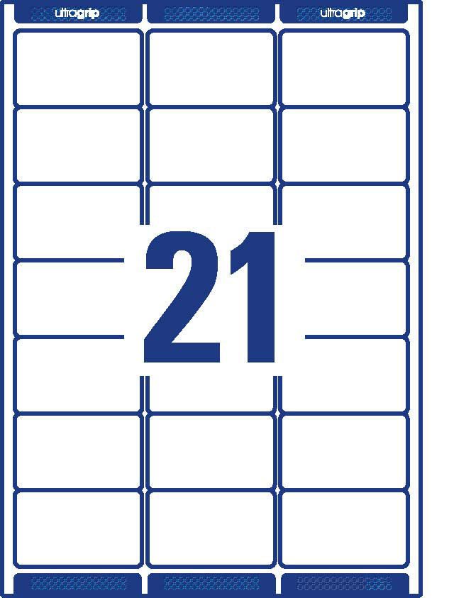 AVERY Zweckform Adressetiketten L7160-100 weiß 63,5 x 38,1 mm