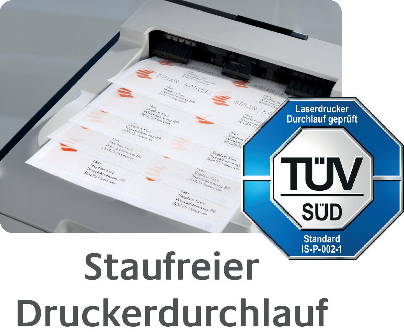 AVERY Zweckform Adressetiketten L7160-100 weiß 63,5 x 38,1 mm