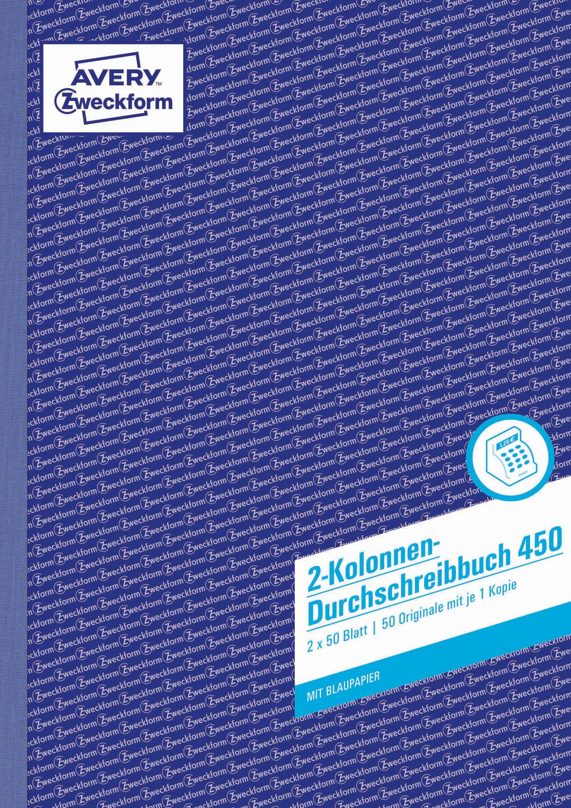 AVERY Zweckform Formularbuch Kolonnen-Durchschreibebuch DIN A4 2x 50 Seiten