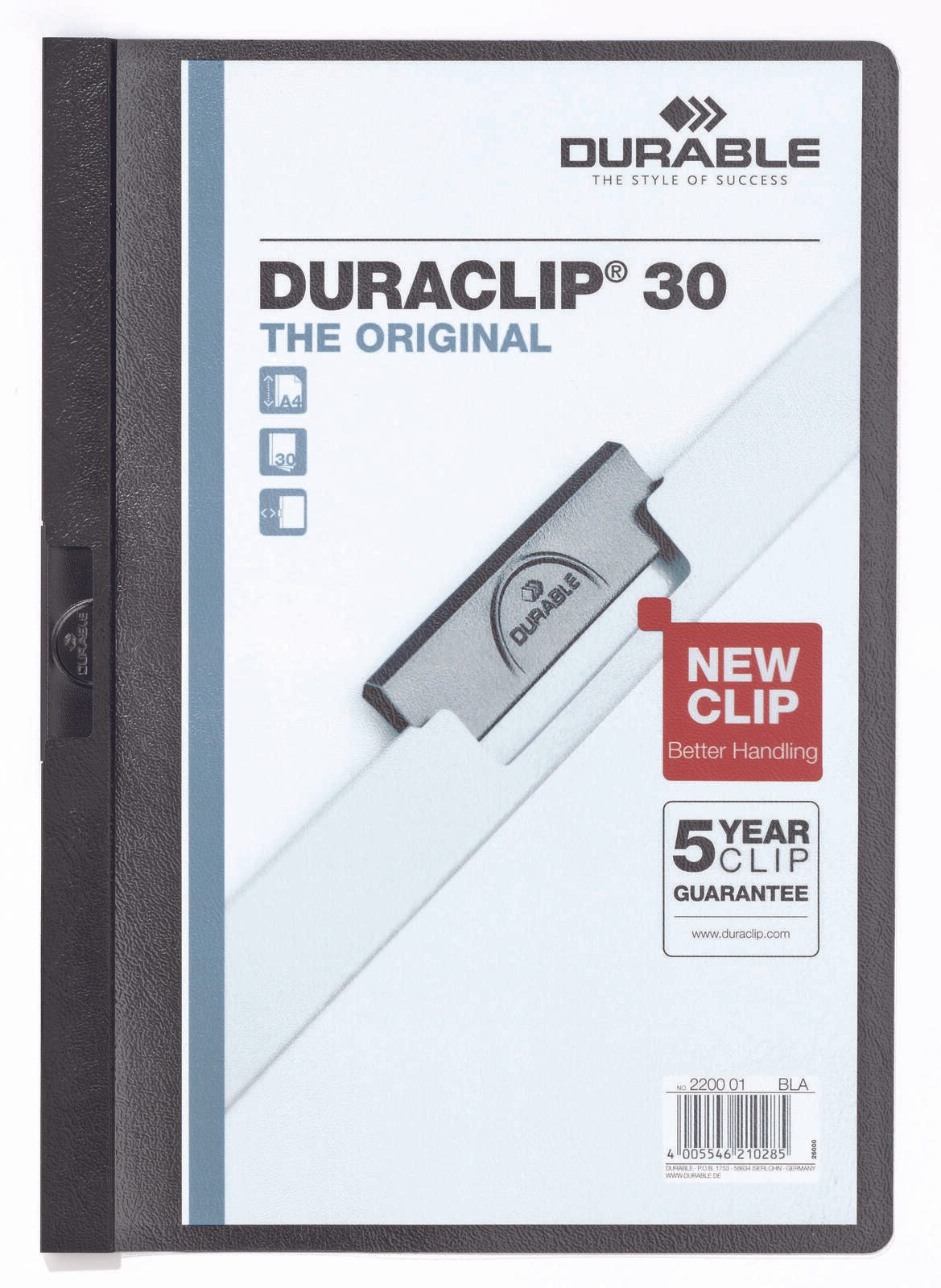 DURABLE Klemmhefter DIN A4 schwarz