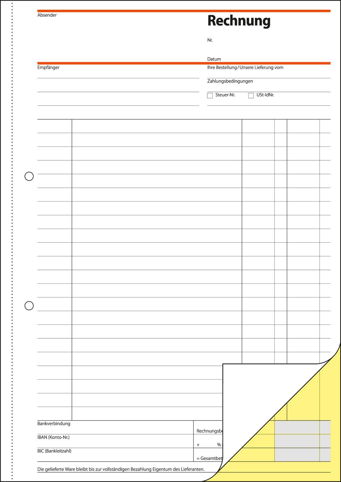 SIGEL Formularbuch Rechnung DIN A4 2x 40 Seiten