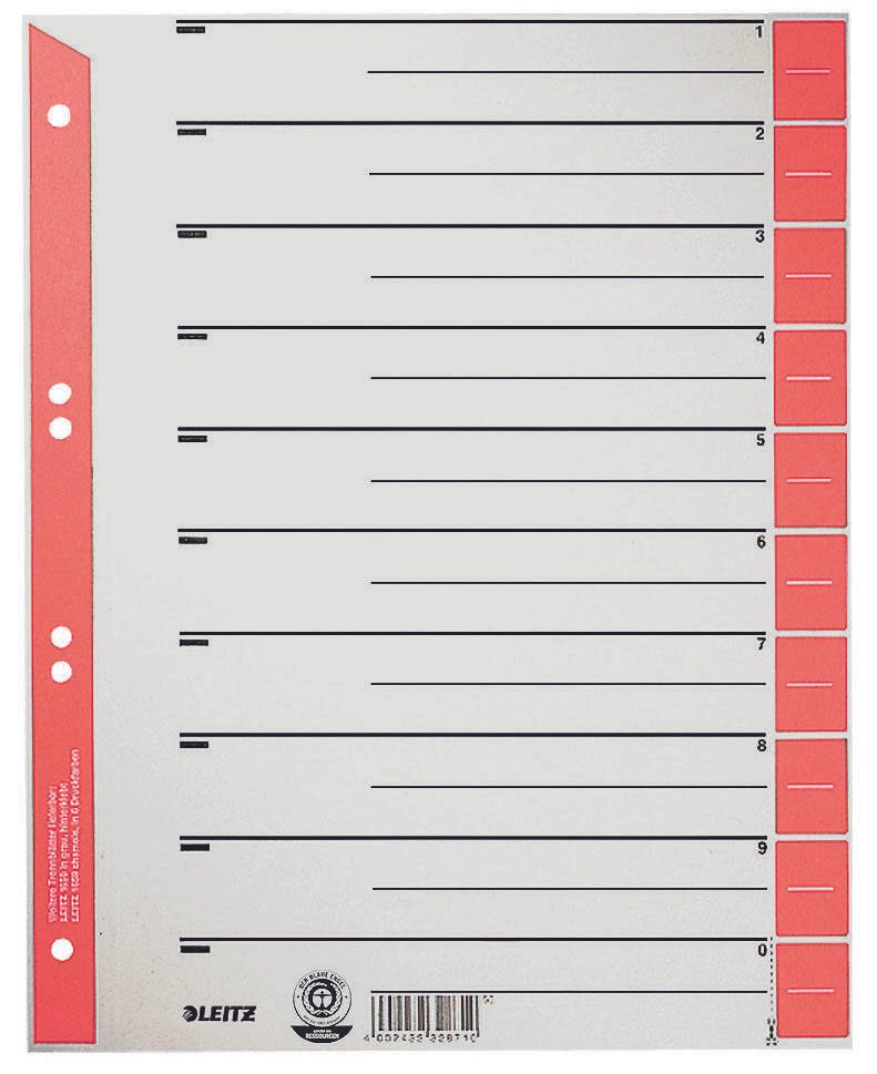 LEITZ 1652 Trennblätter 230 g/m² rot
