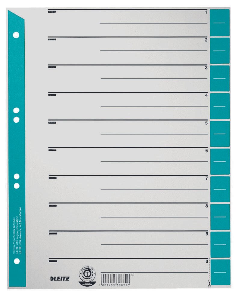 LEITZ 1652 Trennblätter 230 g/m² hellblau