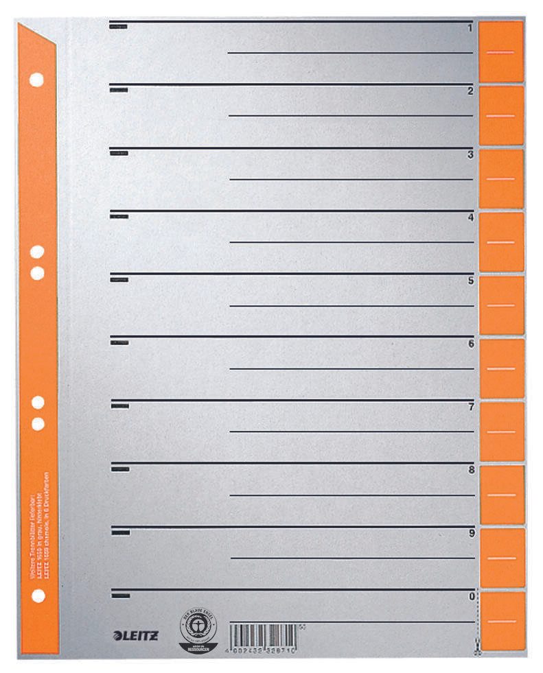LEITZ 1652 Trennblätter 230 g/m² orange