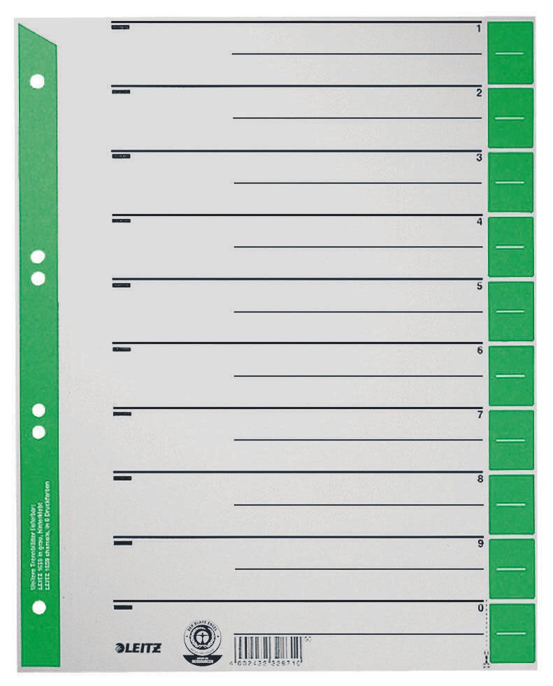 LEITZ 1652 Trennblätter 230 g/m² grün