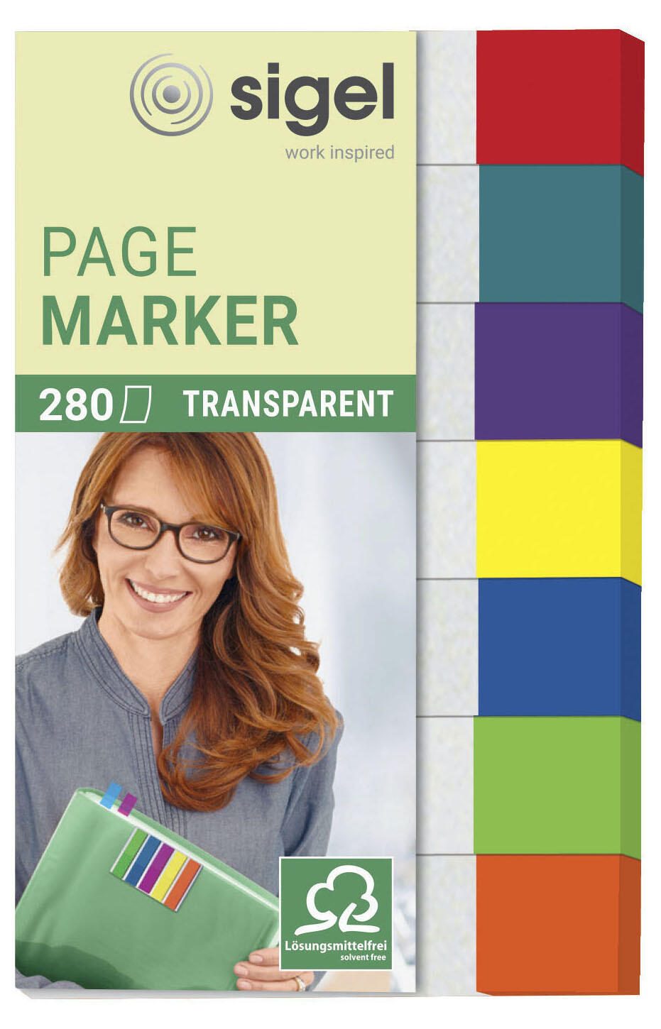 SIGEL transparent Haftmarker 1,2 x 5,0 cm