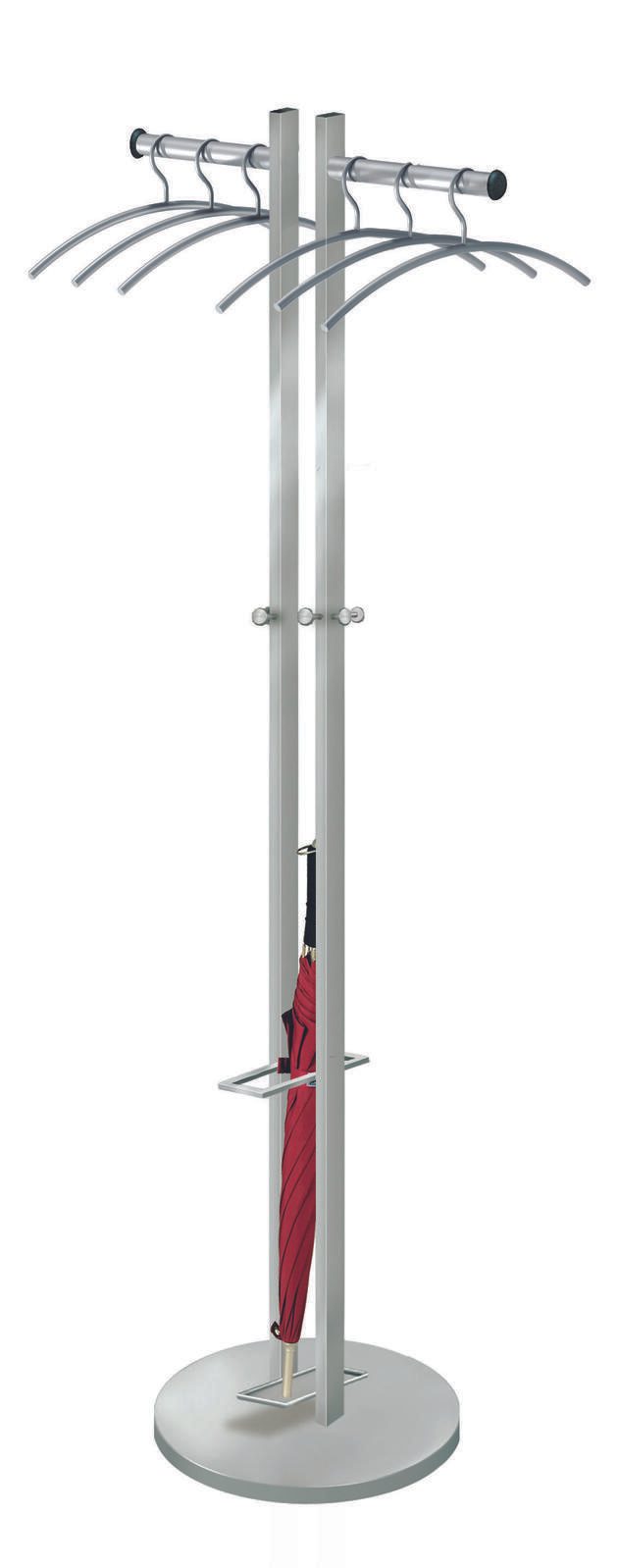 Kerkmann Kleiderständer Master alusilber 39,0 x 167,0 cm 6 Haken