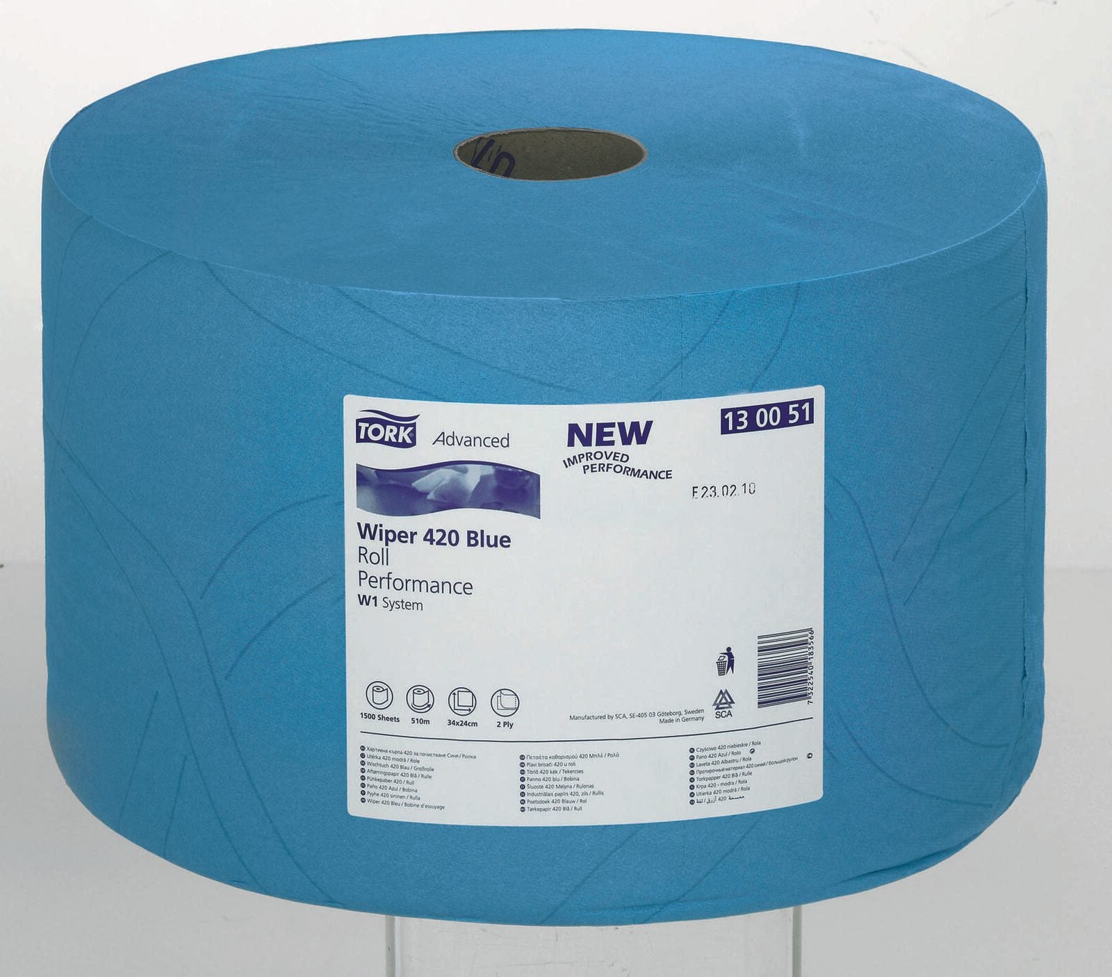 TORK Putztuchrolle 2-lagig blau