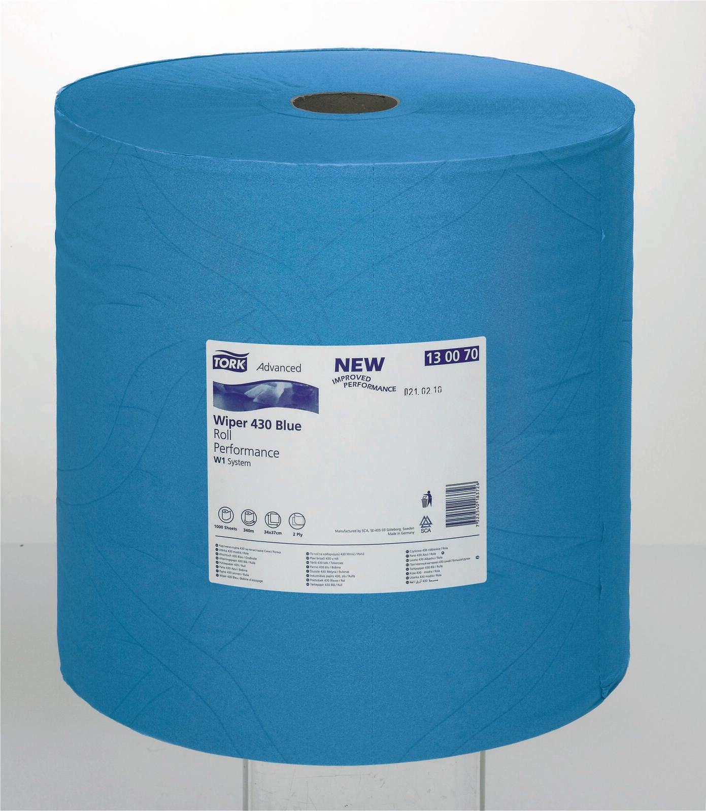 TORK Putztuchrolle 2-lagig blau