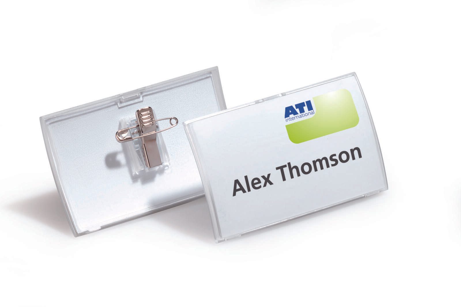DURABLE Click Fold Namensschilder transparent 9 cm x 5.4 cm