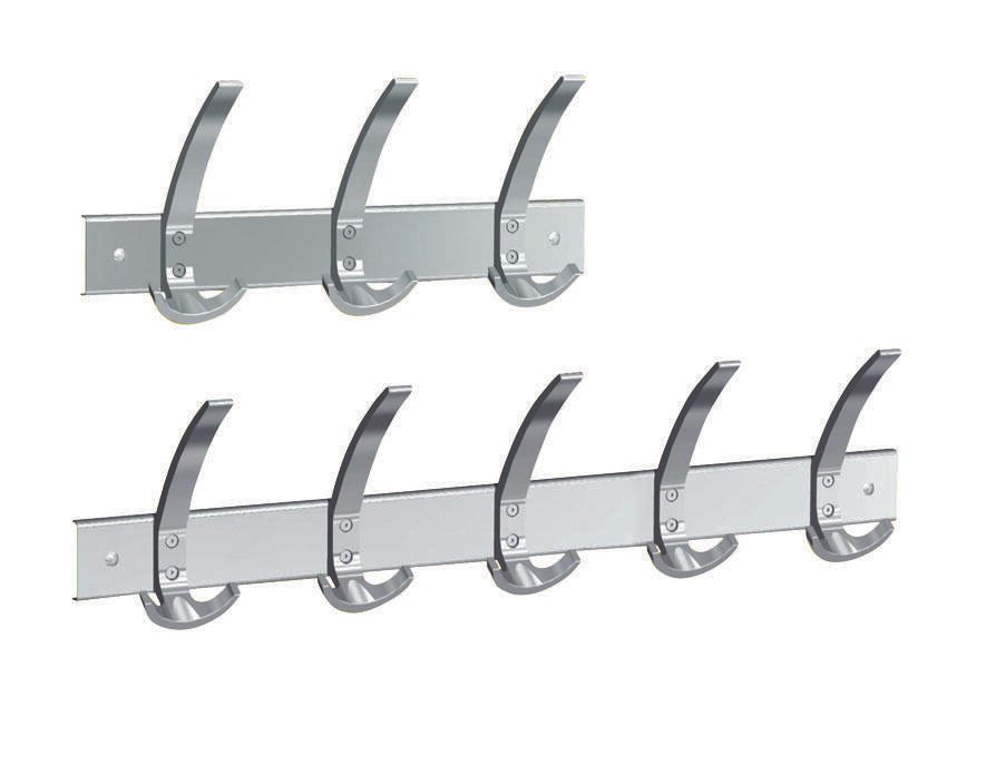 Kerkmann Wandgarderobe public alusilber 40,0 x 17,0 cm 9 Haken