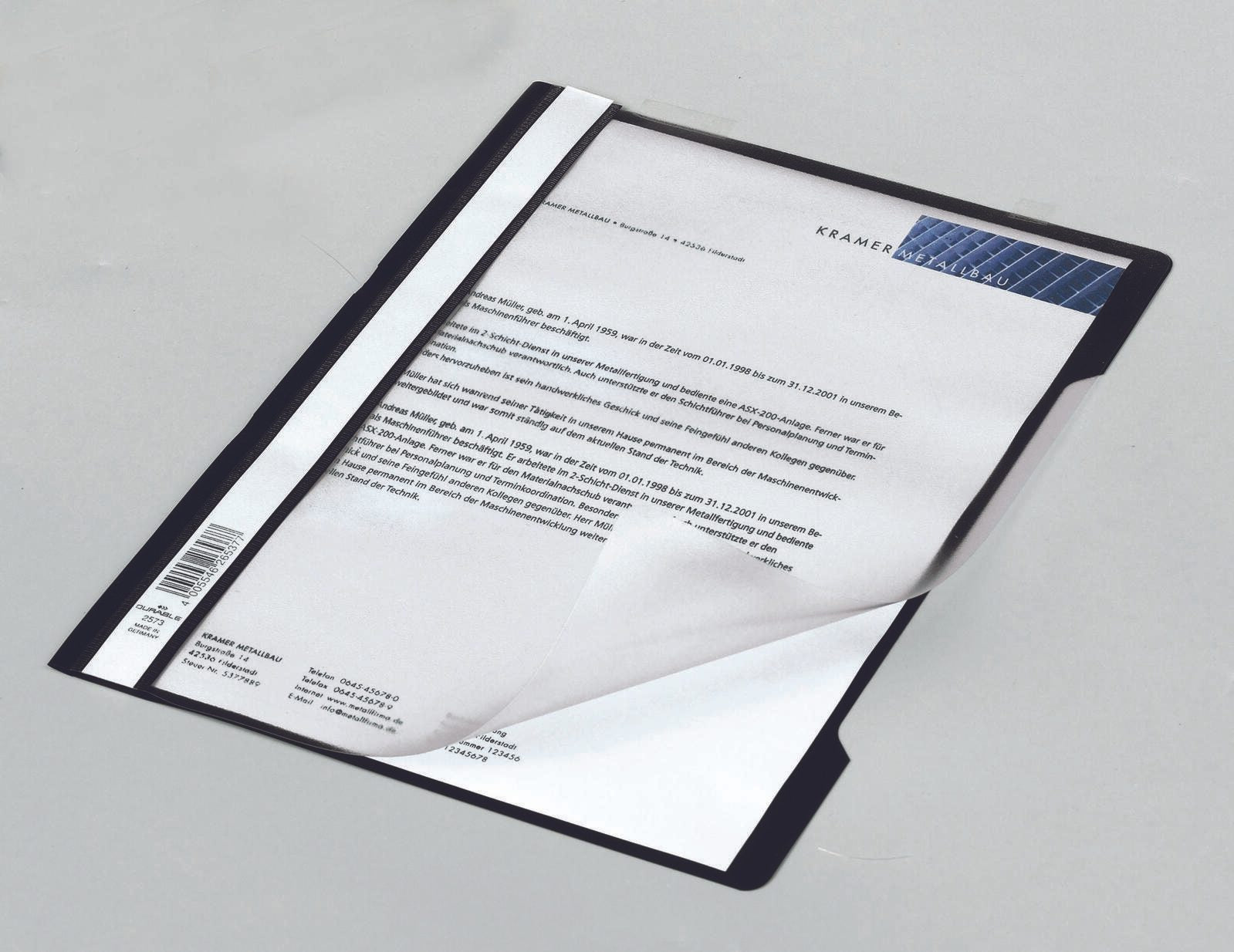 DURABLE Schnellhefter DIN A4 Polypropylen (PP) schwarz