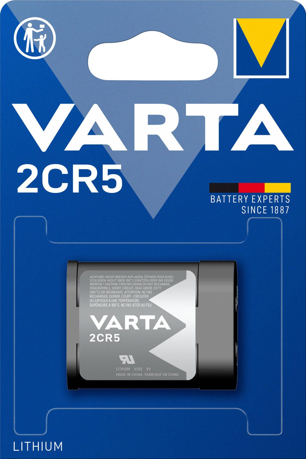 VARTA Batterie 2CR5 Fotobatterie 6 V