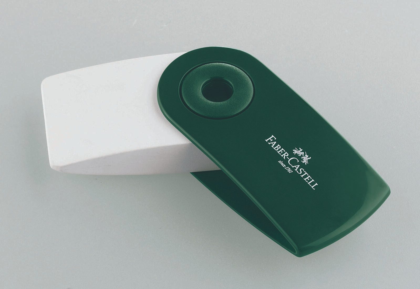 Radierer Sleeve grün Radiergummi weiß