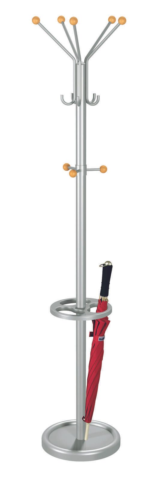 Kerkmann Kleiderständer TK 2 alusilber 39,0 x 175,0 cm 13 Haken