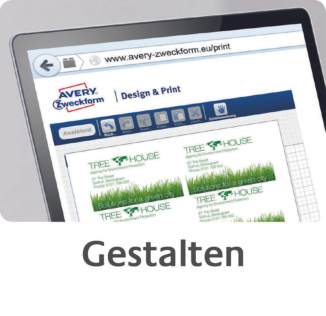 AVERY Zweckform Visitenkarten 220 g/m² satiniert ultraweiß