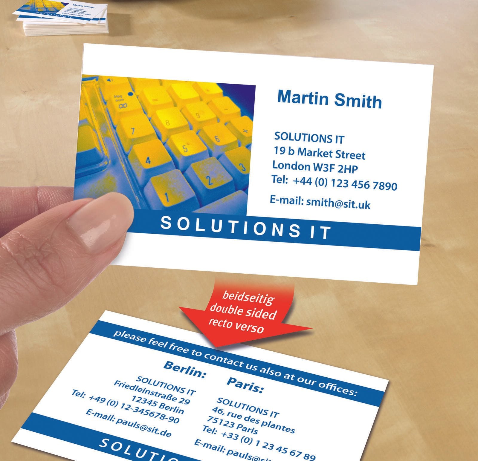 AVERY Zweckform Visitenkarten 220 g/m² satiniert ultraweiß