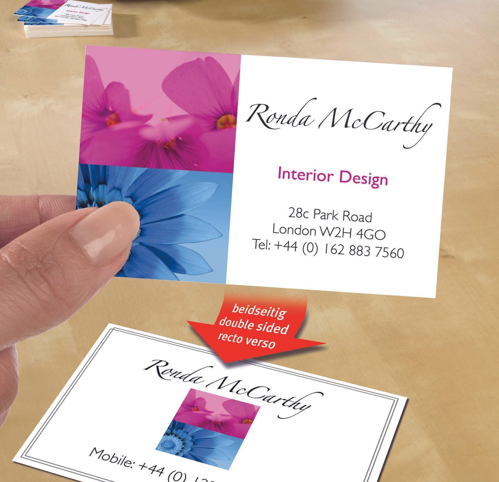 AVERY Zweckform Visitenkarten 240 g/m² hochglänzend weiß