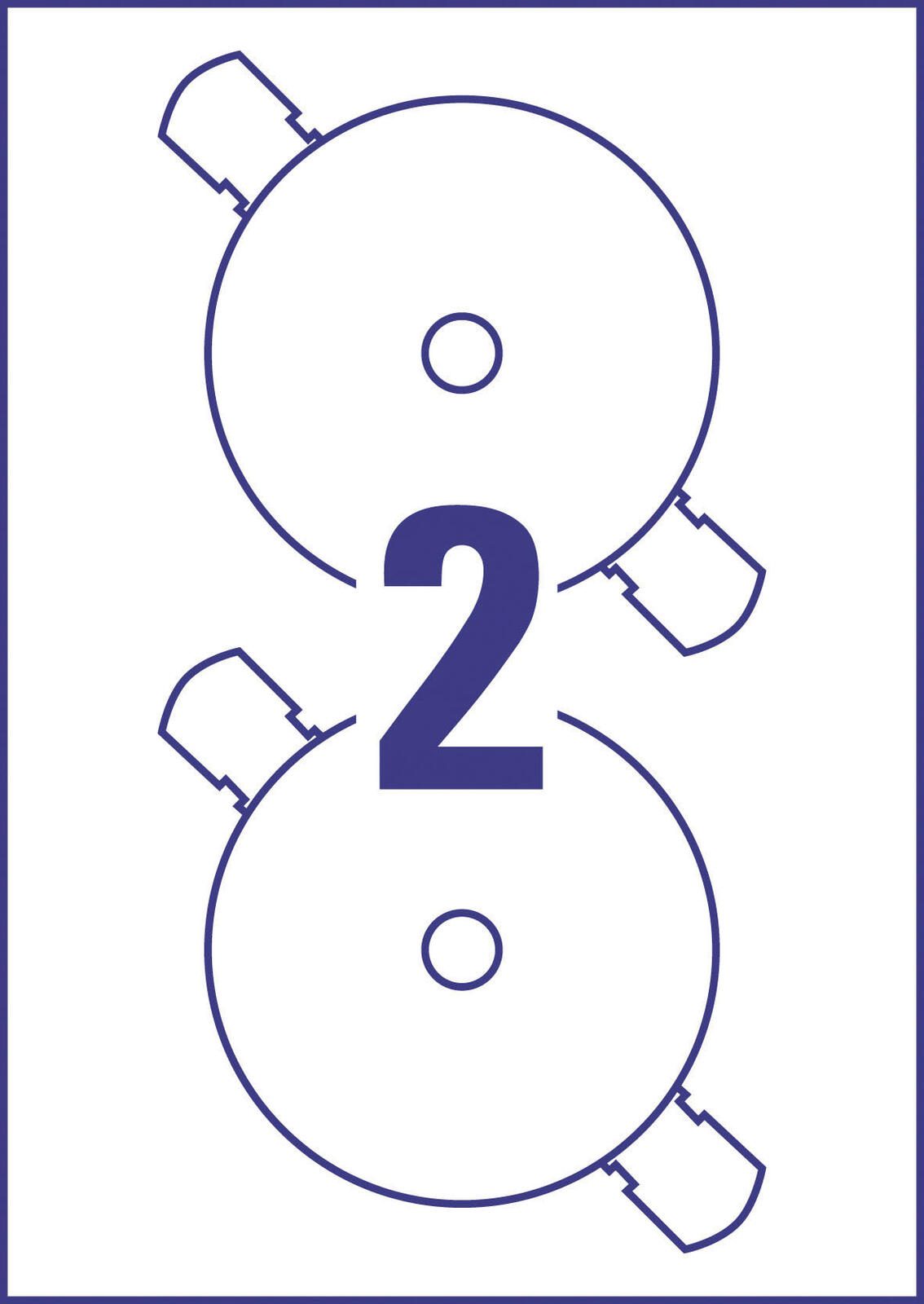 AVERY Zweckform CD-Etiketten SuperSize