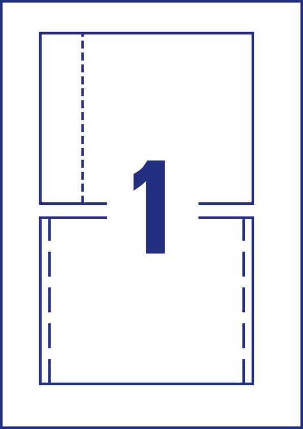 AVERY Zweckform CD-Einleger CD-Einleger, 151x118mm, weiß C32250-25 weiß