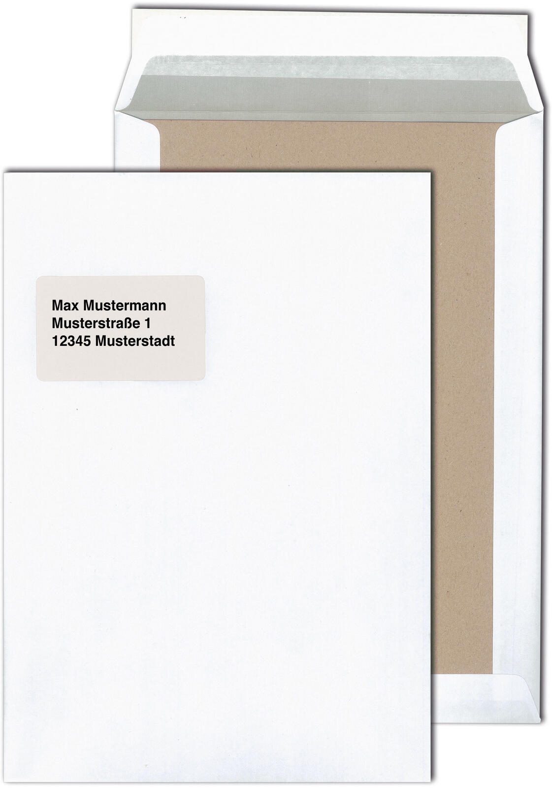 MAILmedia Papprückwandtaschen DIN C4 weiß