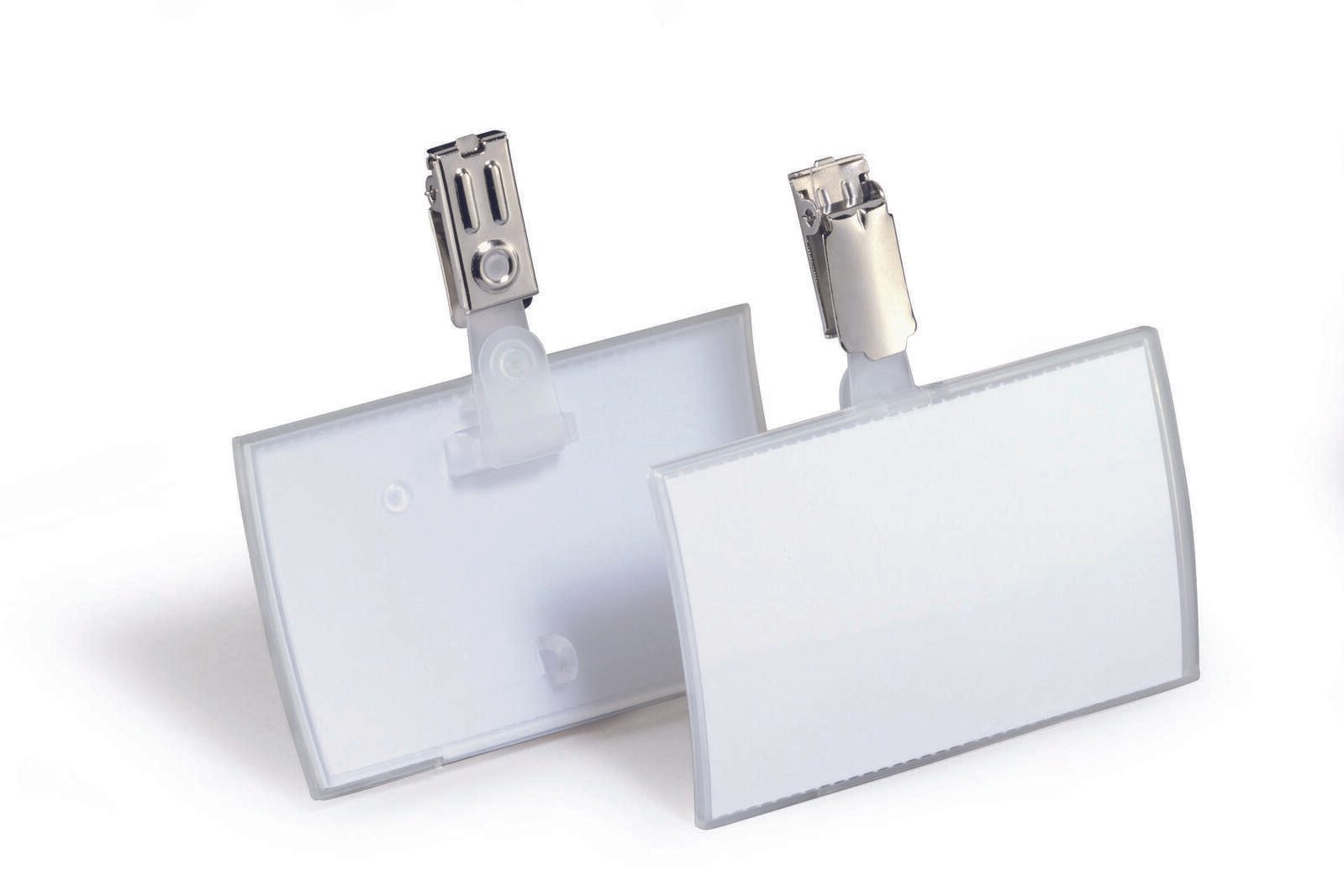 DURABLE Click Fold Namensschilder transparent 9 cm x 5.4 cm