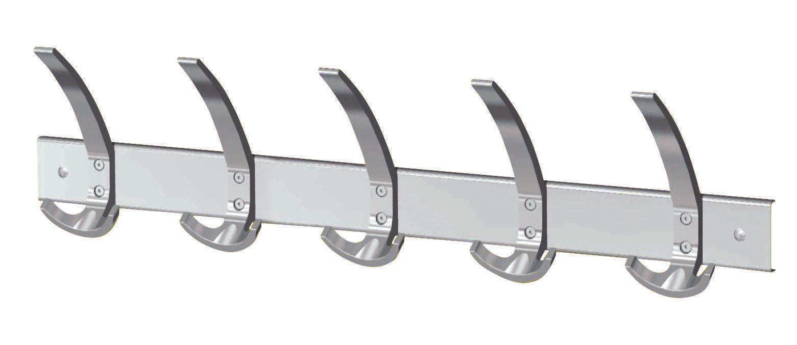 Kerkmann Wandgarderobe public alusilber 65,0 x 17,0 cm 15 Haken