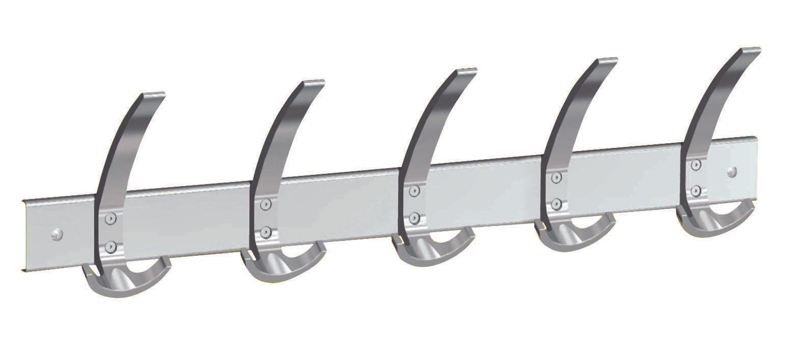 Kerkmann Wandgarderobe public alusilber 65,0 x 17,0 cm 15 Haken