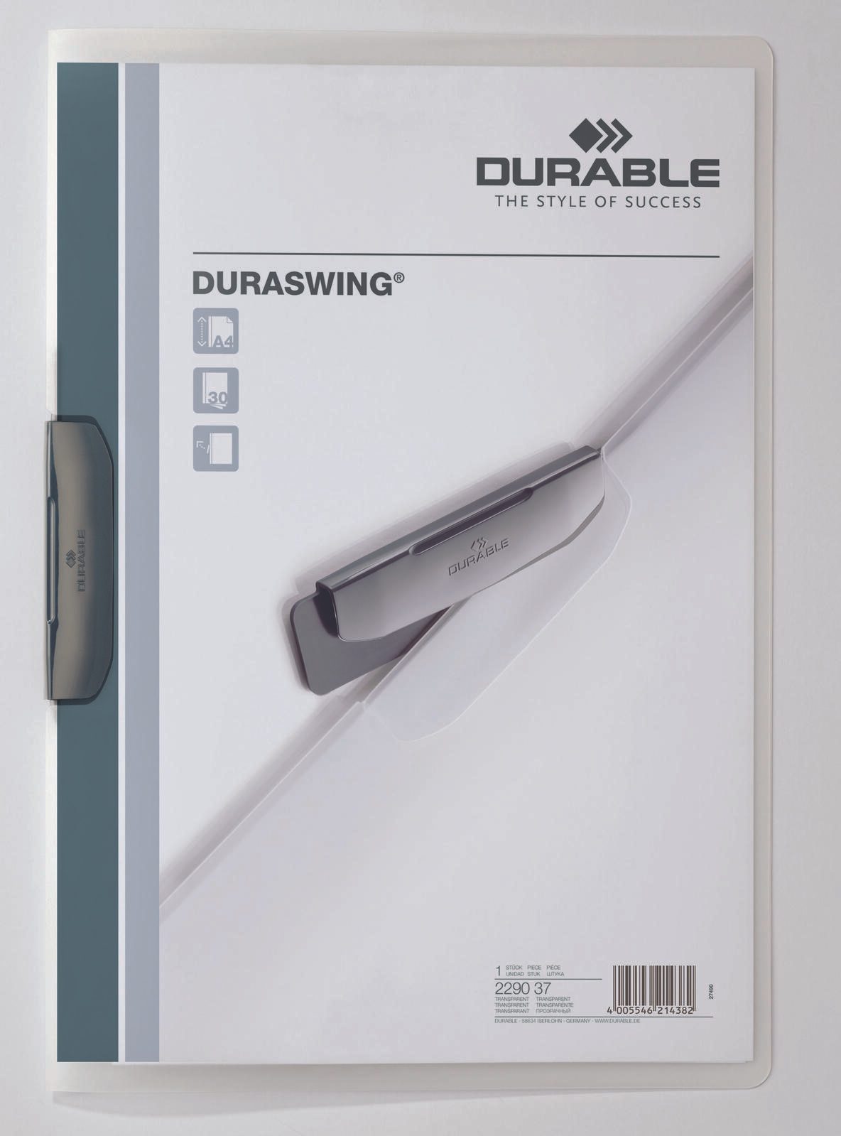 DURABLE Klemmhefter Duraswing DIN A4 graphit