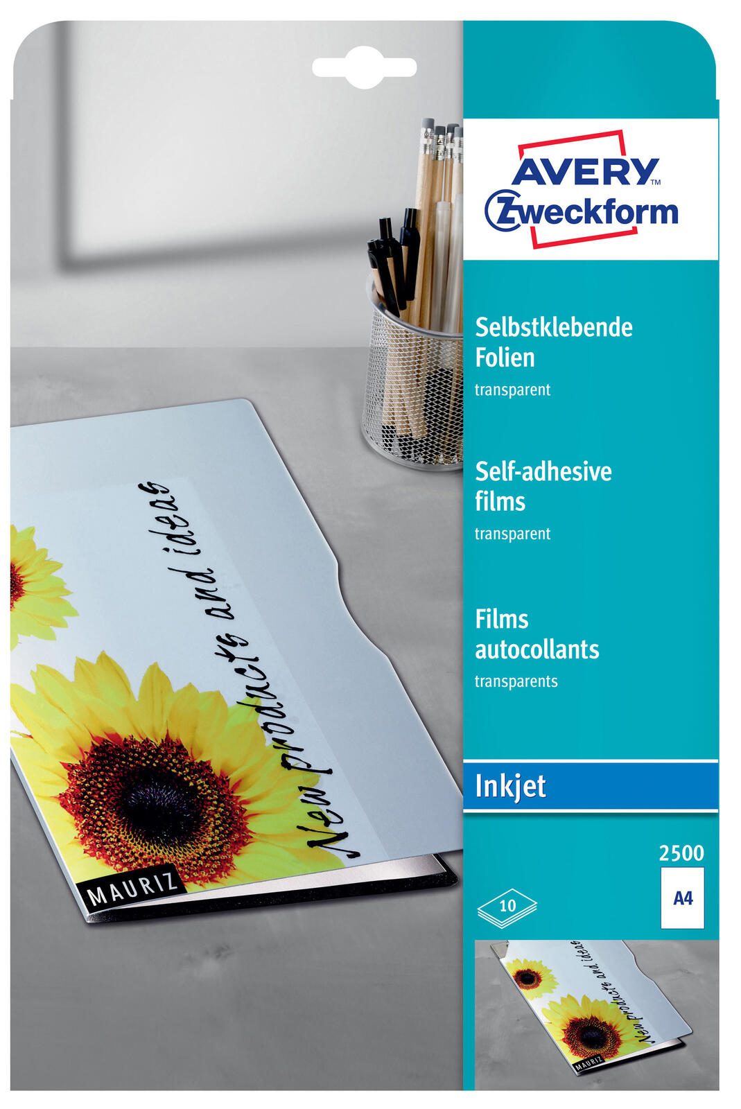 AVERY Zweckform InkJetfolien 2500 transparent