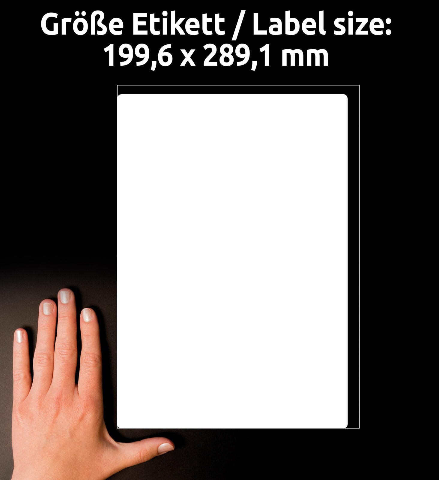 AVERY Zweckform Versandetiketten L7167-100 weiß 199,6 x 289,1 mm