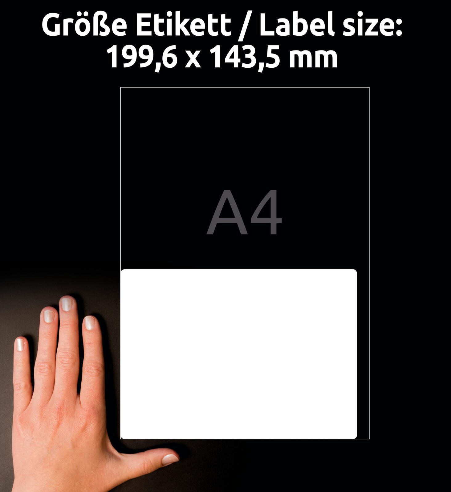 AVERY Zweckform Versandetiketten L7168-100 weiß 199,6 x 143,5 mm