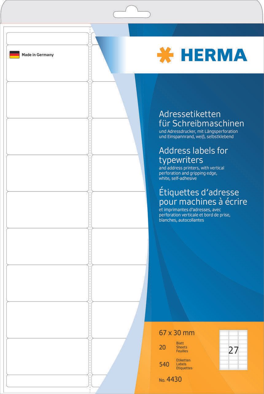 HERMA Adressetiketten 67,0 x 30,0 mm