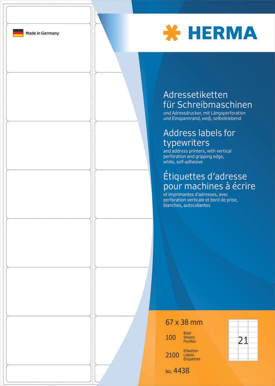 HERMA Adressetiketten 67,0 x 38,0 mm