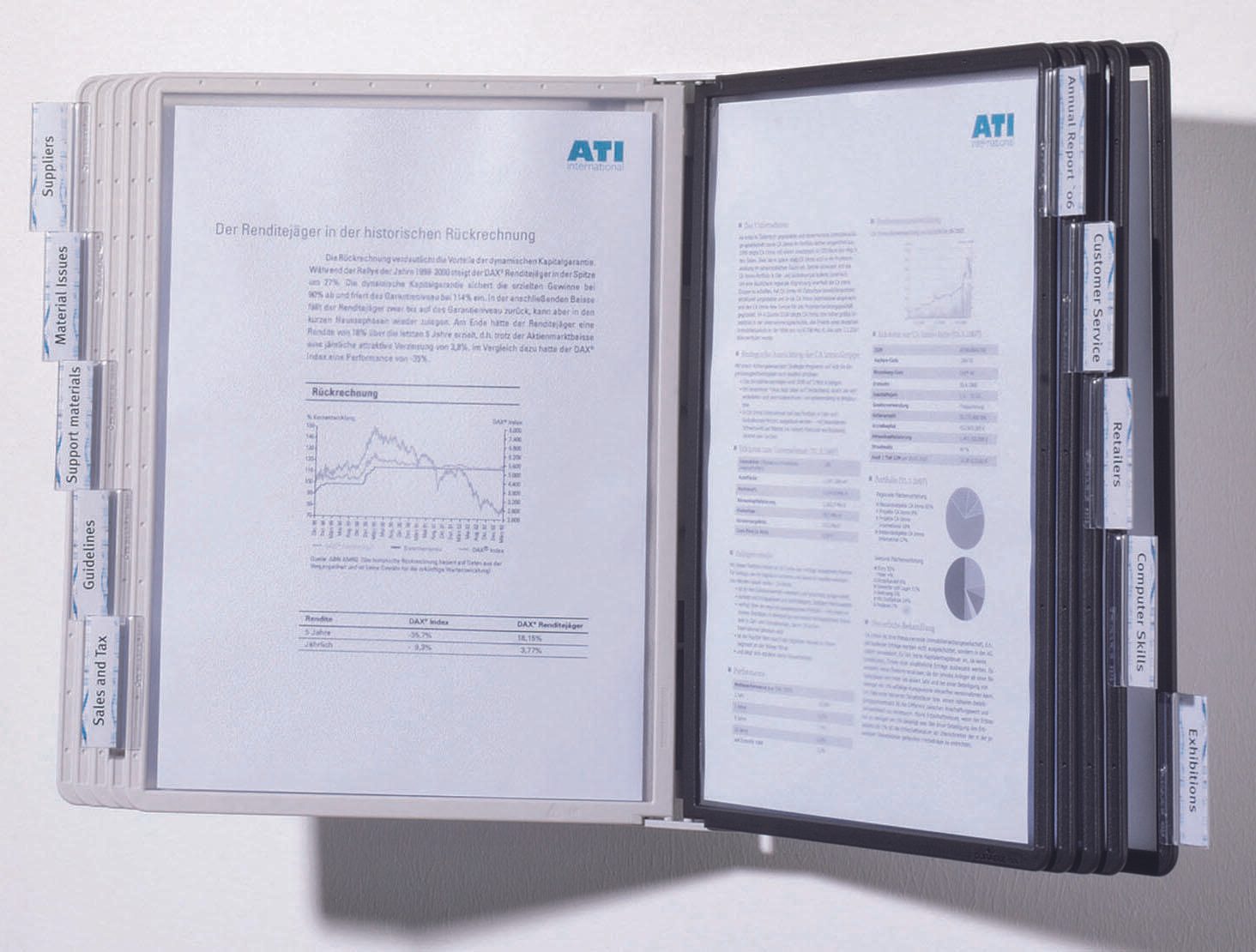 DURABLE SHERPA Display System Wall 10 Sichttafelsystem DIN A4